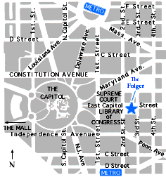 Folger Library Location Map