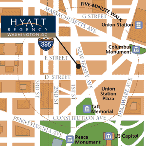 Hyatt Regency Washington Location Map